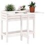 Blumenkasten mit klappbarem Deckel aus massivem weißem Kiefernholz. von , Töpfe und Pflanzgefäße - Ref: Foro24-825122, Preis:...