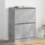 Schuhschrank mit 2 klappbaren Schubladen in Betongrau, 80x42x108 cm. von , Schuhregale und Schuhorganisatoren - Ref: Foro24-3...