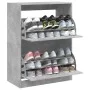 Mueble zapatero 2 cajones abatibles gris hormigón 80x42x108 cm by , Shoe racks and shoe organizers - Ref: Foro24-3214402, Pri...