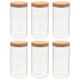 Storage jars with cork lid, 6 units, 1100 ml by vidaXL, Cookie Jars - Ref: Foro24-50840, Price: 43,73 €, Discount: %