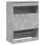 Mueble zapatero 2 cajones abatibles gris hormigón 80x42x108 cm by , Shoe racks and shoe organizers - Ref: Foro24-3214402, Pri...