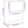 Mueble zapatero 2 cajones abatibles gris hormigón 80x42x108 cm by , Shoe racks and shoe organizers - Ref: Foro24-3214402, Pri...