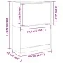 Schuhschrank mit 2 klappbaren Schubladen in Betongrau, 80x42x108 cm. von , Schuhregale und Schuhorganisatoren - Ref: Foro24-3...