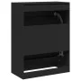 Schuhschrank mit 2 klappbaren Schubladen in Schwarz 80x42x108 cm. von , Schuhregale und Schuhorganisatoren - Ref: Foro24-3214...