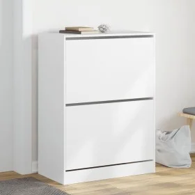 Mueble zapatero con 2 cajones abatibles blanco 80x42x108 cm by , Shoe racks and shoe organizers - Ref: Foro24-3214399, Price:...