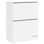 Mueble zapatero con 2 cajones abatibles blanco 80x42x108 cm de , Zapateros y organizadores de calzado - Ref: Foro24-3214399, ...