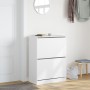 Mueble zapatero con 2 cajones abatibles blanco 80x42x108 cm de , Zapateros y organizadores de calzado - Ref: Foro24-3214399, ...