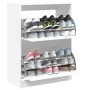 Mueble zapatero con 2 cajones abatibles blanco 80x42x108 cm de , Zapateros y organizadores de calzado - Ref: Foro24-3214399, ...