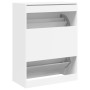 Mueble zapatero con 2 cajones abatibles blanco 80x42x108 cm de , Zapateros y organizadores de calzado - Ref: Foro24-3214399, ...
