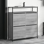 Mueble zapatero 4 cajones abatibles gris Sonoma 100x34x112 cm by , Shoe racks and shoe organizers - Ref: Foro24-3214416, Pric...