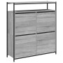 Mueble zapatero 4 cajones abatibles gris Sonoma 100x34x112 cm by , Shoe racks and shoe organizers - Ref: Foro24-3214416, Pric...