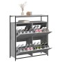 Mueble zapatero 4 cajones abatibles gris Sonoma 100x34x112 cm by , Shoe racks and shoe organizers - Ref: Foro24-3214416, Pric...