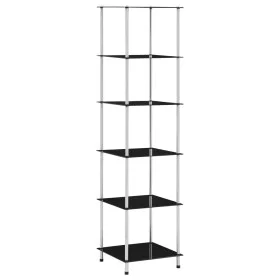 6-level black tempered glass shelf 40x40x160 cm by vidaXL, Bookcases and shelves - Ref: Foro24-249512, Price: 76,04 €, Discou...