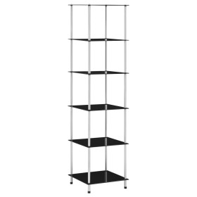 6-stöckiges Regal aus gehärtetem Glas schwarz 40x40x160 cm von vidaXL, Bücherregale und Regale - Ref: Foro24-249512, Preis: 7...