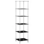 6-level black tempered glass shelf 40x40x160 cm by vidaXL, Bookcases and shelves - Ref: Foro24-249512, Price: 76,04 €, Discou...