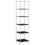 6-stöckiges Regal aus gehärtetem Glas schwarz 40x40x160 cm von vidaXL, Bücherregale und Regale - Ref: Foro24-249512, Preis: 7...