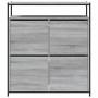 Mueble zapatero 4 cajones abatibles gris Sonoma 100x34x112 cm by , Shoe racks and shoe organizers - Ref: Foro24-3214416, Pric...