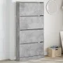 Mueble zapatero 4 cajones abatibles gris hormigón 80x21x163,5cm by , Shoe racks and shoe organizers - Ref: Foro24-3214367, Pr...