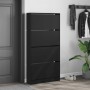 Schuhschrank mit 4 klappbaren Schubladen in Schwarz 80x21x163,5 cm von , Schuhregale und Schuhorganisatoren - Ref: Foro24-321...