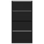 Mueble zapatero con 4 cajones abatibles negro 80x21x163,5 cm de , Zapateros y organizadores de calzado - Ref: Foro24-3214365,...