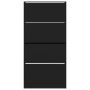 Schuhschrank mit 4 klappbaren Schubladen in Schwarz 80x21x163,5 cm von , Schuhregale und Schuhorganisatoren - Ref: Foro24-321...