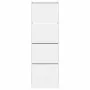 Mueble zapatero con 4 cajones abatibles blanco 60x34x187,5 cm de , Zapateros y organizadores de calzado - Ref: Foro24-3214371...