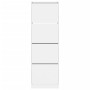 Schuhschrank mit 4 klappbaren Schubladen in Weiß 60x34x187,5 cm. von , Schuhregale und Schuhorganisatoren - Ref: Foro24-32143...