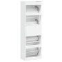 Mueble zapatero con 4 cajones abatibles blanco 60x34x187,5 cm de , Zapateros y organizadores de calzado - Ref: Foro24-3214371...