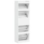 Schuhschrank mit 4 klappbaren Schubladen in Weiß 60x34x187,5 cm. von , Schuhregale und Schuhorganisatoren - Ref: Foro24-32143...