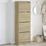 Mueble zapatero 4 cajones abatibles roble Sonoma 60x34x187,5 cm by , Shoe racks and shoe organizers - Ref: Foro24-3214373, Pr...