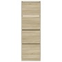 Mueble zapatero 4 cajones abatibles roble Sonoma 60x34x187,5 cm by , Shoe racks and shoe organizers - Ref: Foro24-3214373, Pr...