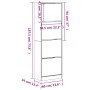 Mueble zapatero 4 cajones abatibles roble Sonoma 60x34x187,5 cm by , Shoe racks and shoe organizers - Ref: Foro24-3214373, Pr...