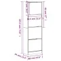 Mueble zapatero 4 cajones abatibles roble Sonoma 60x34x187,5 cm by , Shoe racks and shoe organizers - Ref: Foro24-3214373, Pr...