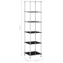 6-level black tempered glass shelf 40x40x160 cm by vidaXL, Bookcases and shelves - Ref: Foro24-249512, Price: 76,04 €, Discou...