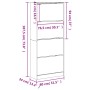 Schuhschrank mit 4 klappbaren Schubladen in Weiß 80x34x187,5 cm von , Schuhregale und Schuhorganisatoren - Ref: Foro24-321437...