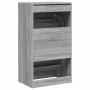 Schuhschrank mit 2 klappbaren Schubladen in Grau Sonoma 60x42x108 cm. von , Schuhregale und Schuhorganisatoren - Ref: Foro24-...