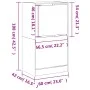 Schuhschrank mit 2 klappbaren Schubladen in Grau Sonoma 60x42x108 cm. von , Schuhregale und Schuhorganisatoren - Ref: Foro24-...