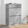 Schuhschrank mit 2 klappbaren Schubladen in Betongrau, 80x34x116 cm. von , Schuhregale und Schuhorganisatoren - Ref: Foro24-3...