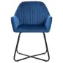 Sillas de comedor 2 unidades terciopelo azul de vidaXL, Sillas de comedor - Ref: Foro24-249802, Precio: 195,03 €, Descuento: %