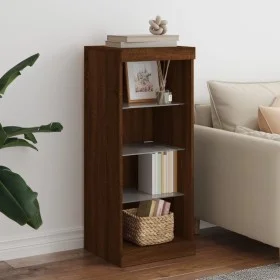 Aparador con luces LED roble marrón 41x37x100 cm by , Sideboards - Ref: Foro24-836734, Price: 59,21 €, Discount: %