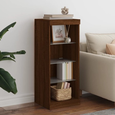Aparador con luces LED roble marrón 41x37x100 cm by , Sideboards - Ref: Foro24-836734, Price: 60,33 €, Discount: %