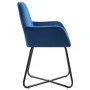 Sillas de comedor 2 unidades terciopelo azul de vidaXL, Sillas de comedor - Ref: Foro24-249802, Precio: 195,03 €, Descuento: %
