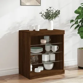 Sideboard mit LED-Lichtern in Eichenbraun 60,5x37x67 cm von , Sideboards - Ref: Foro24-836699, Preis: 64,12 €, Rabatt: %