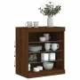 Aparador con luces LED roble marrón 60,5x37x67 cm by , Sideboards - Ref: Foro24-836699, Price: 64,12 €, Discount: %