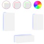 Muebles de TV de pared con LED 4 pzas madera ingeniería blanco de , Muebles TV - Ref: Foro24-3216818, Precio: 183,13 €, Descu...