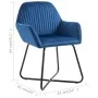Sillas de comedor 2 unidades terciopelo azul de vidaXL, Sillas de comedor - Ref: Foro24-249802, Precio: 195,03 €, Descuento: %