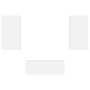 Muebles de TV de pared con LED 4 pzas madera ingeniería blanco de , Muebles TV - Ref: Foro24-3216818, Precio: 183,13 €, Descu...