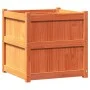Jardineras de exterior 2 uds madera maciza de pino marrón cera by , Pots and planters - Ref: Foro24-837429, Price: 129,36 €, ...