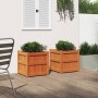 Jardineras de exterior 2 uds madera maciza de pino marrón cera de , Maceteros y jardineras - Ref: Foro24-837429, Precio: 130,...