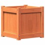 Jardinera exterior madera maciza pino marrón cera 40x40x40 cm by , Pots and planters - Ref: Foro24-837408, Price: 50,76 €, Di...